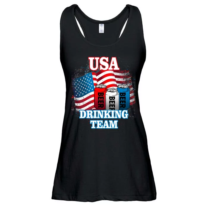 USA Drinking Team Flag Ladies Essential Flowy Tank