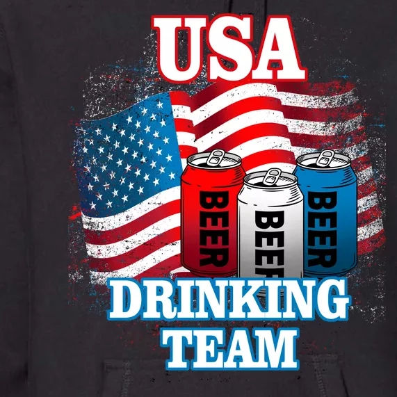 USA Drinking Team Flag Premium Hoodie