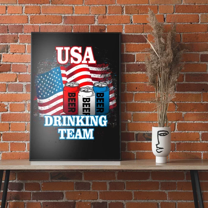 USA Drinking Team Flag Poster