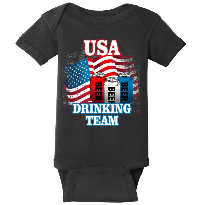 USA Drinking Team Flag Baby Bodysuit