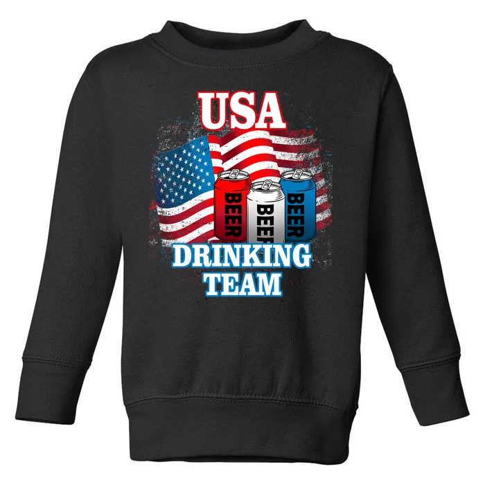 USA Drinking Team Flag Toddler Sweatshirt