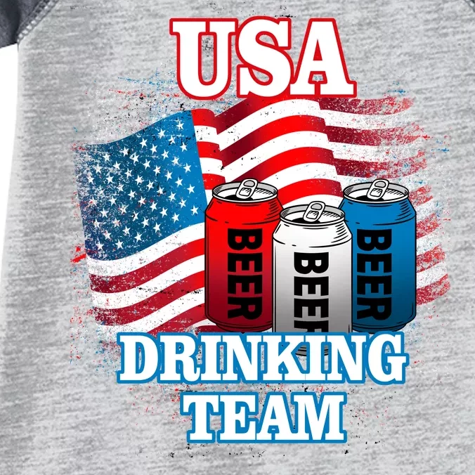 USA Drinking Team Flag Infant Baby Jersey Bodysuit