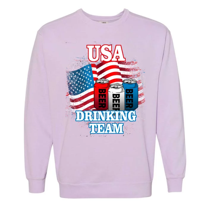 USA Drinking Team Flag Garment-Dyed Sweatshirt