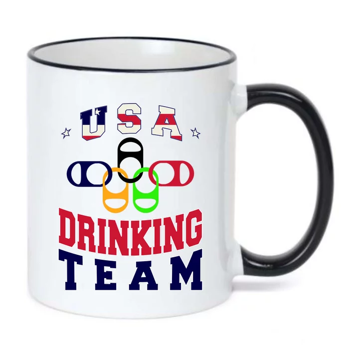 USA Drinking Team Sport Black Color Changing Mug