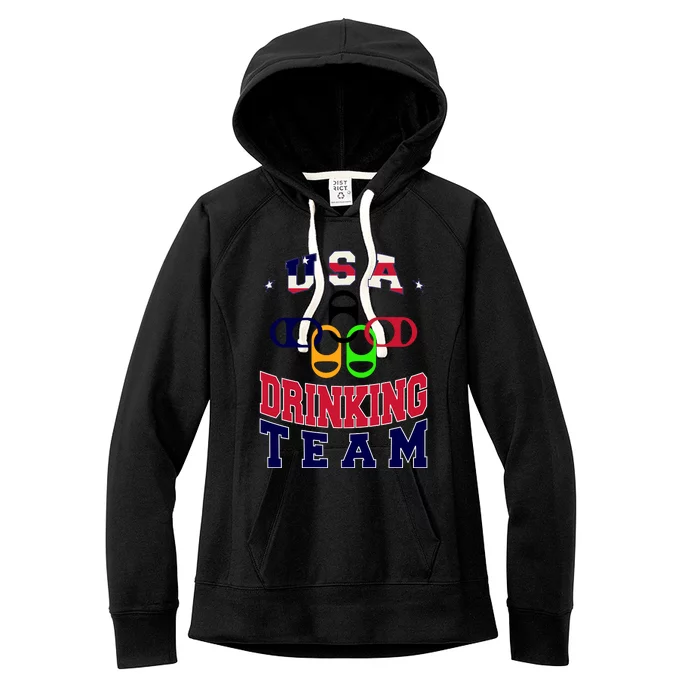 USA Drinking Team Sport Women's Fleece Hoodie