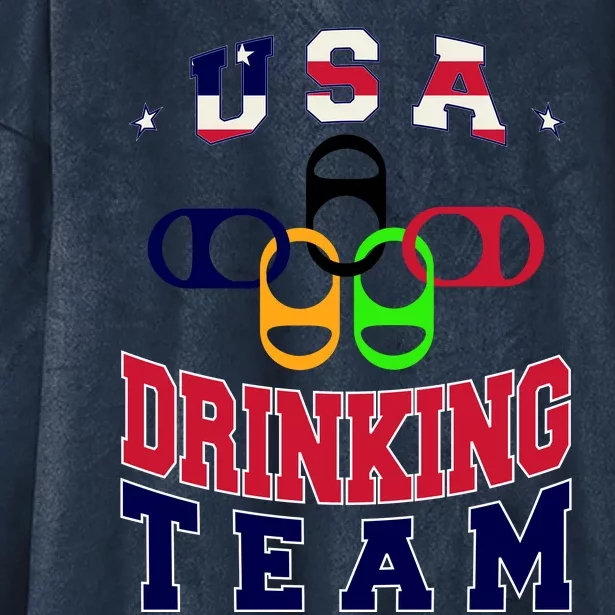 USA Drinking Team Sport Hooded Wearable Blanket