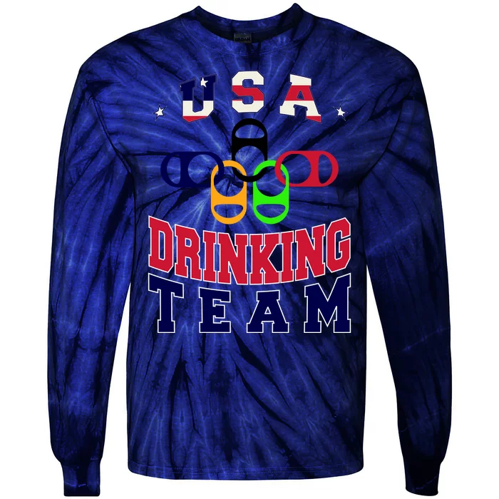 USA Drinking Team Sport Tie-Dye Long Sleeve Shirt