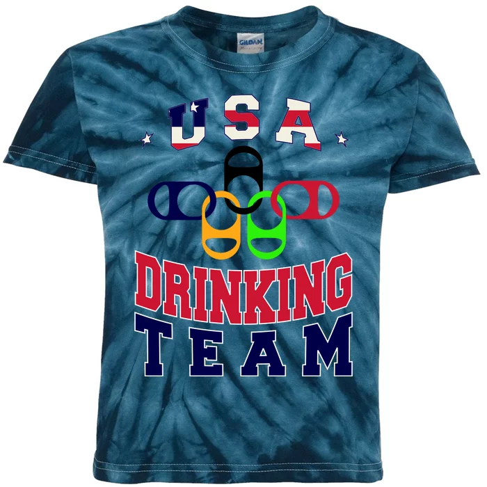 USA Drinking Team Sport Kids Tie-Dye T-Shirt