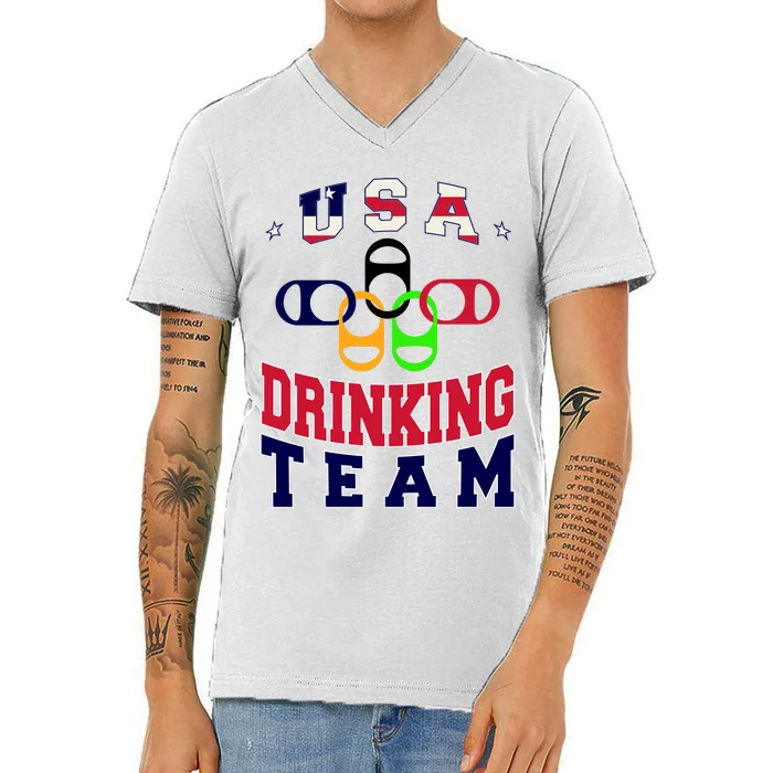 USA Drinking Team Sport V-Neck T-Shirt