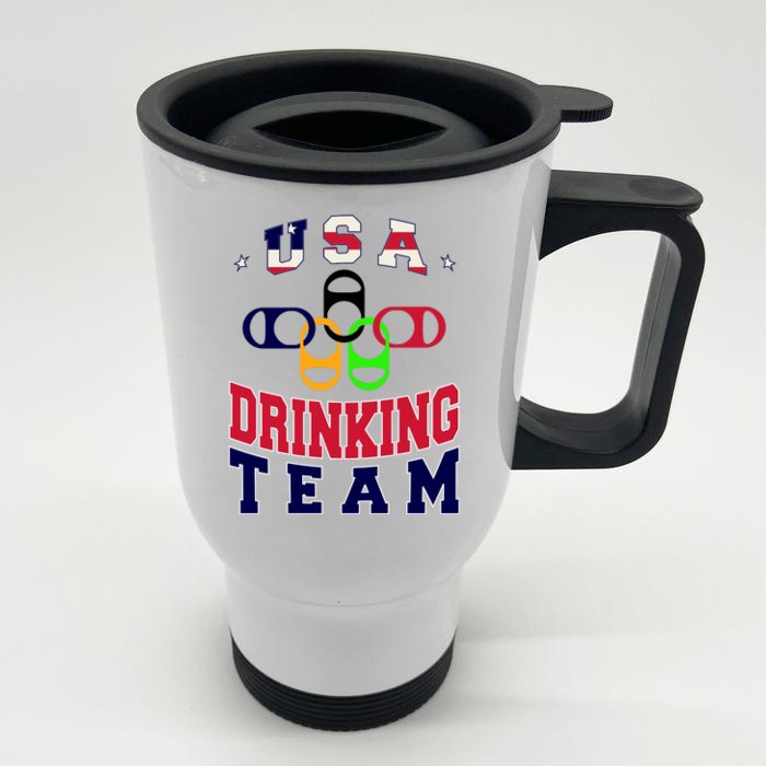 USA Drinking Team Sport Front & Back Stainless Steel Travel Mug