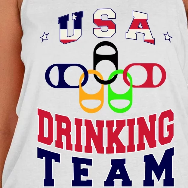 USA Drinking Team Sport Women's Knotted Racerback Tank