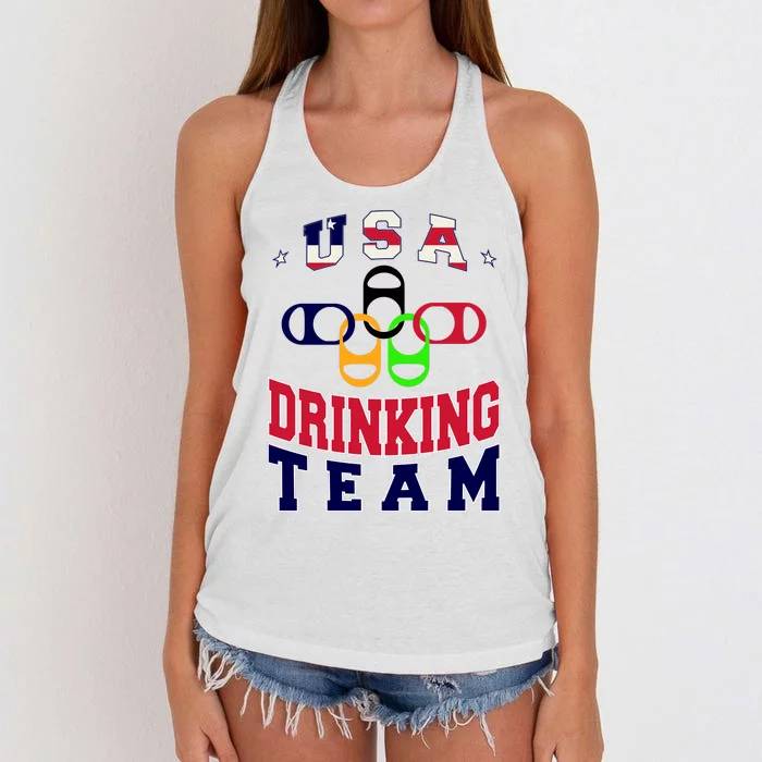 USA Drinking Team Sport Women's Knotted Racerback Tank