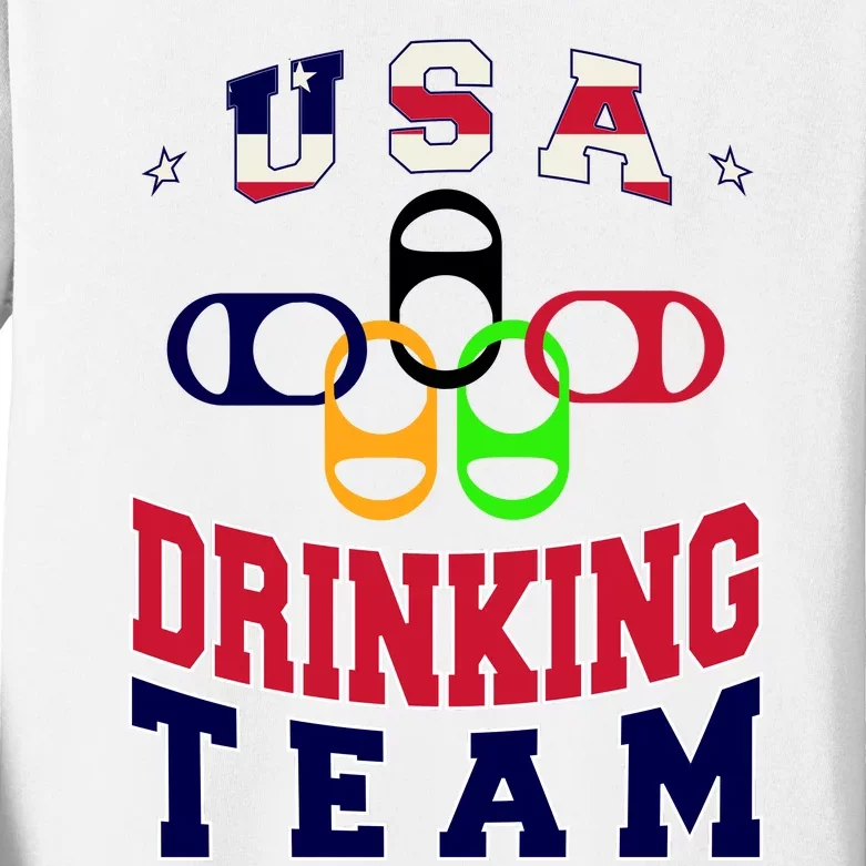 USA Drinking Team Sport Kids Long Sleeve Shirt