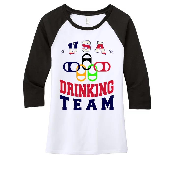 USA Drinking Team Sport Women's Tri-Blend 3/4-Sleeve Raglan Shirt