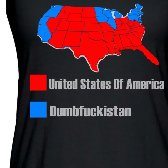 USA DUMBFUCKISTAN ELECTION MAP - Republicans Trump Ladies Essential Flowy Tank