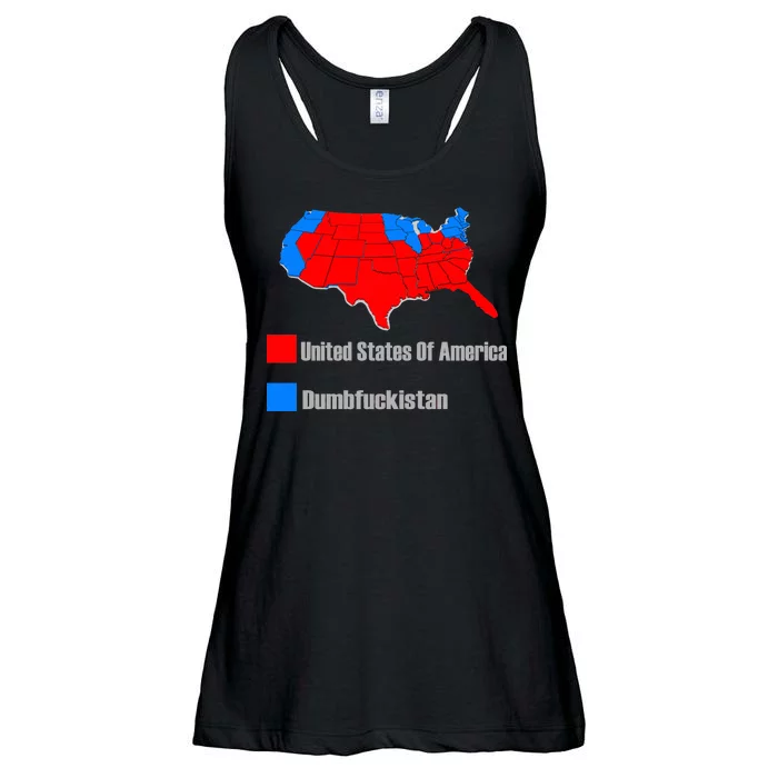 USA DUMBFUCKISTAN ELECTION MAP - Republicans Trump Ladies Essential Flowy Tank