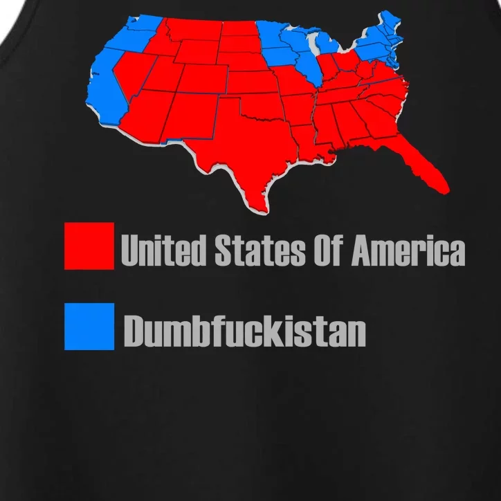 USA DUMBFUCKISTAN ELECTION MAP - Republicans Trump Performance Tank