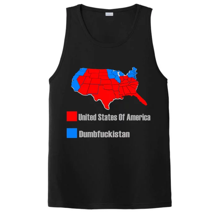 USA DUMBFUCKISTAN ELECTION MAP - Republicans Trump Performance Tank