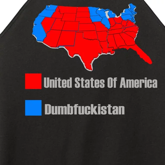 USA DUMBFUCKISTAN ELECTION MAP - Republicans Trump Women’s Perfect Tri Rocker Tank