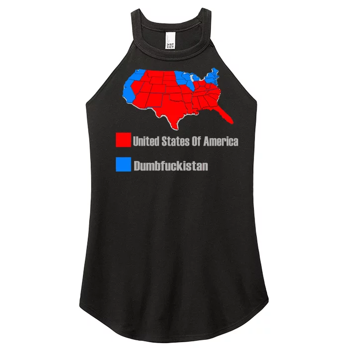 USA DUMBFUCKISTAN ELECTION MAP - Republicans Trump Women’s Perfect Tri Rocker Tank