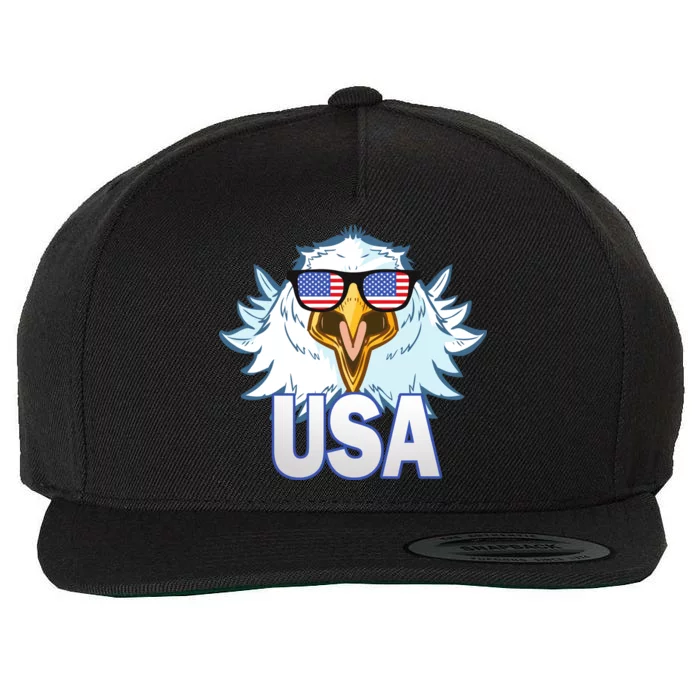 USA Eagle Wool Snapback Cap