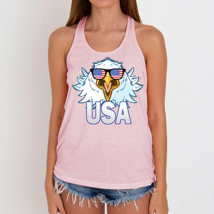 USA Eagle Women's Knotted Racerback Tank