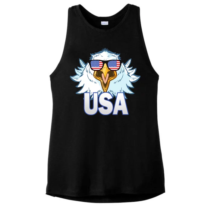 USA Eagle & Shield Ladies Tri-Blend Wicking Tank