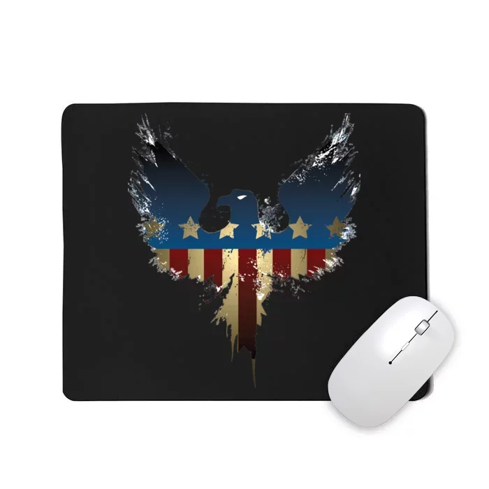 USA Eagle American Flag Grunge Mousepad