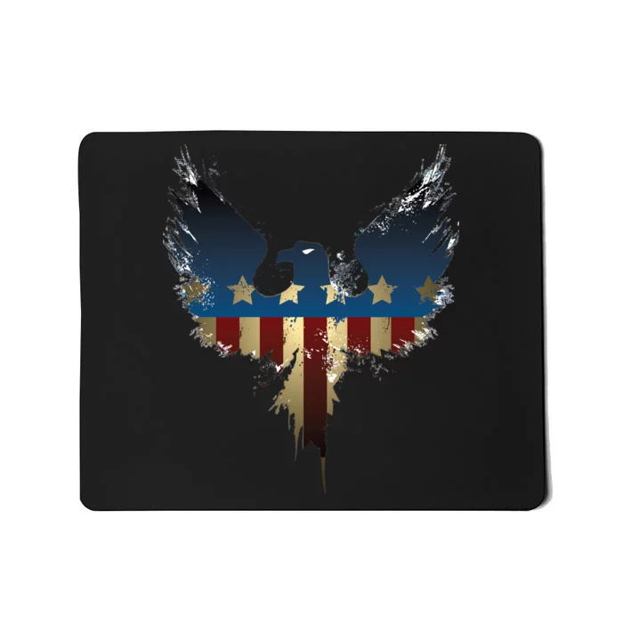 USA Eagle American Flag Grunge Mousepad