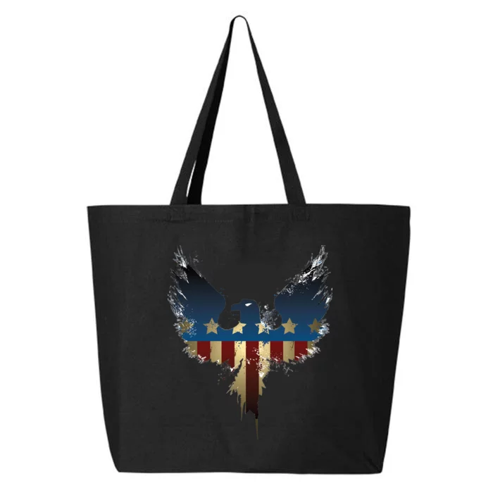 USA Eagle American Flag Grunge 25L Jumbo Tote