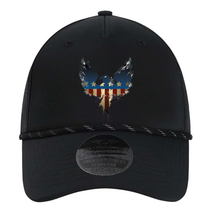 USA Eagle American Flag Grunge Performance The Dyno Cap