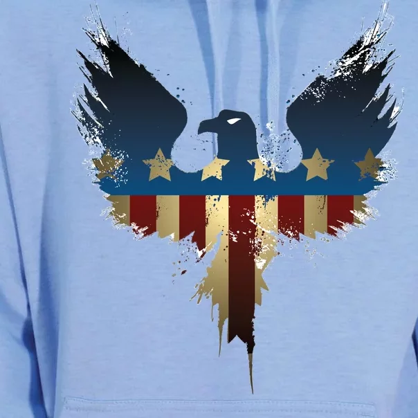 USA Eagle American Flag Grunge Unisex Surf Hoodie