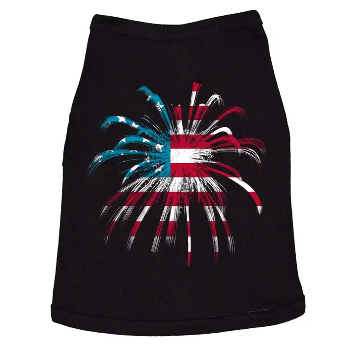 Usa Firework 4th Of July Doggie Tank