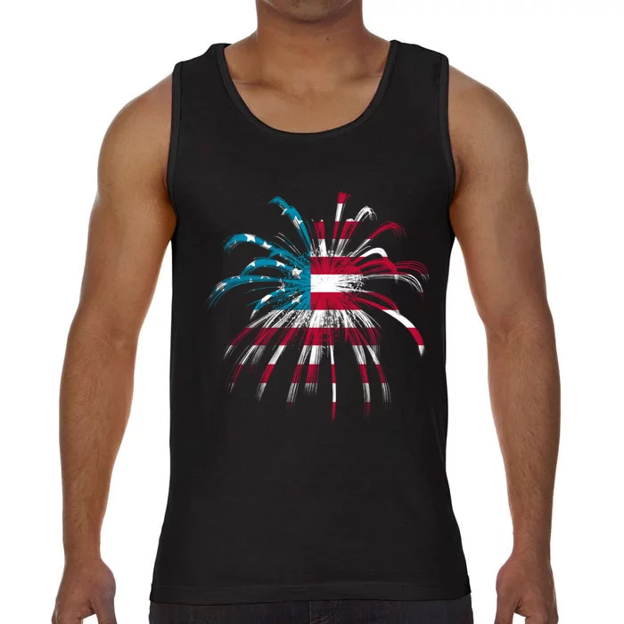 Usa Firework 4th Of July Comfort Colors® Tank Top