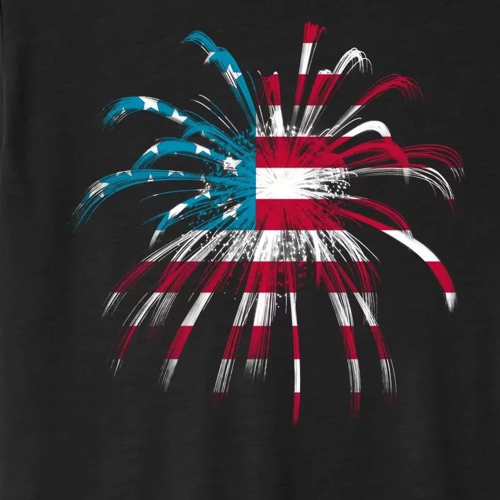 Usa Firework 4th Of July ChromaSoft Performance T-Shirt