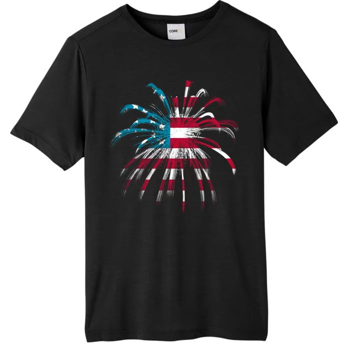 Usa Firework 4th Of July ChromaSoft Performance T-Shirt