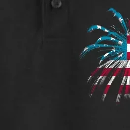 Usa Firework 4th Of July Dry Zone Grid Performance Polo