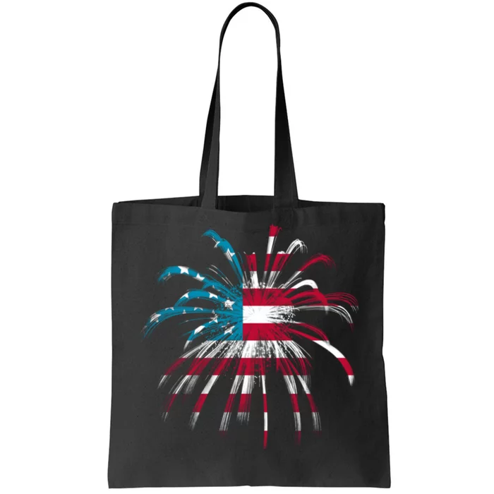 Usa Firework 4th Of July Tote Bag