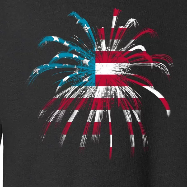 Usa Firework 4th Of July Toddler Sweatshirt