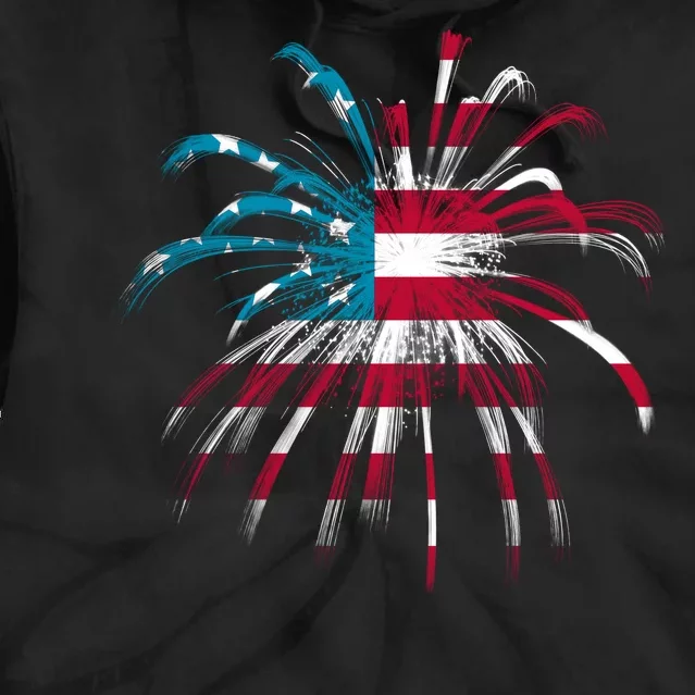 Usa Firework 4th Of July Tie Dye Hoodie