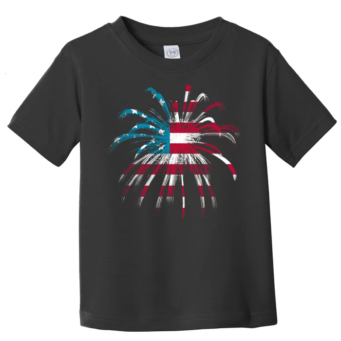 Usa Firework 4th Of July Toddler T-Shirt