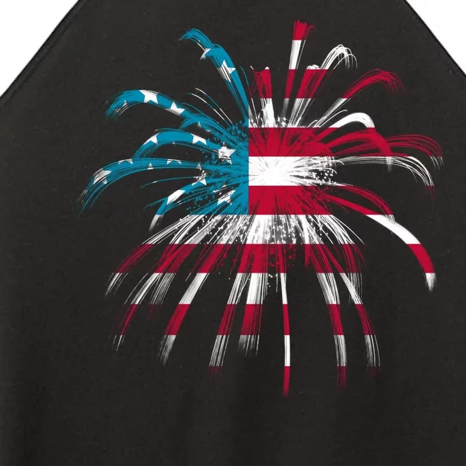 Usa Firework 4th Of July Women’s Perfect Tri Rocker Tank