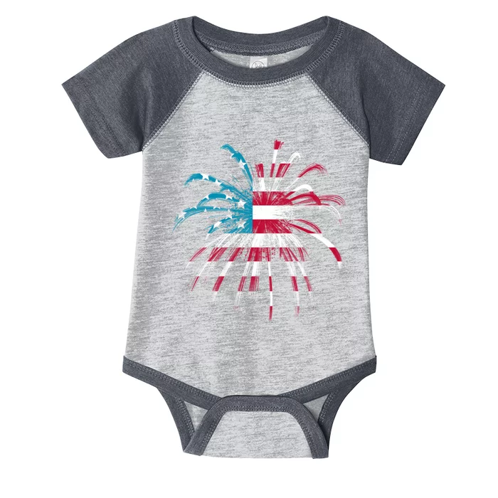 Usa Firework 4th Of July Infant Baby Jersey Bodysuit