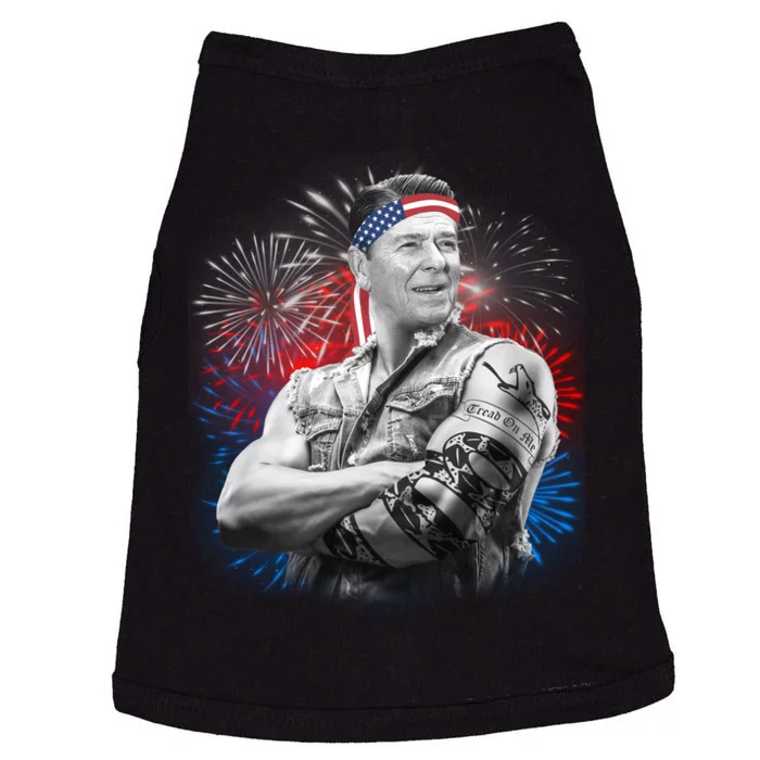 USA Fireworks Patriotic Ronald Reagan Doggie Tank