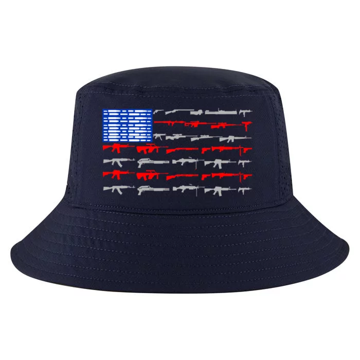 USA Flag: 2nd Amendment Gun Flag Rights Cool Comfort Performance Bucket Hat