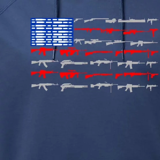 USA Flag: 2nd Amendment Gun Flag Rights Performance Fleece Hoodie