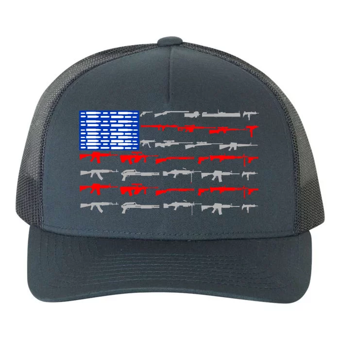 USA Flag: 2nd Amendment Gun Flag Rights Yupoong Adult 5-Panel Trucker Hat