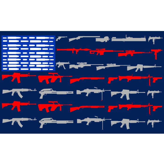 USA Flag: 2nd Amendment Gun Flag Rights Bumper Sticker