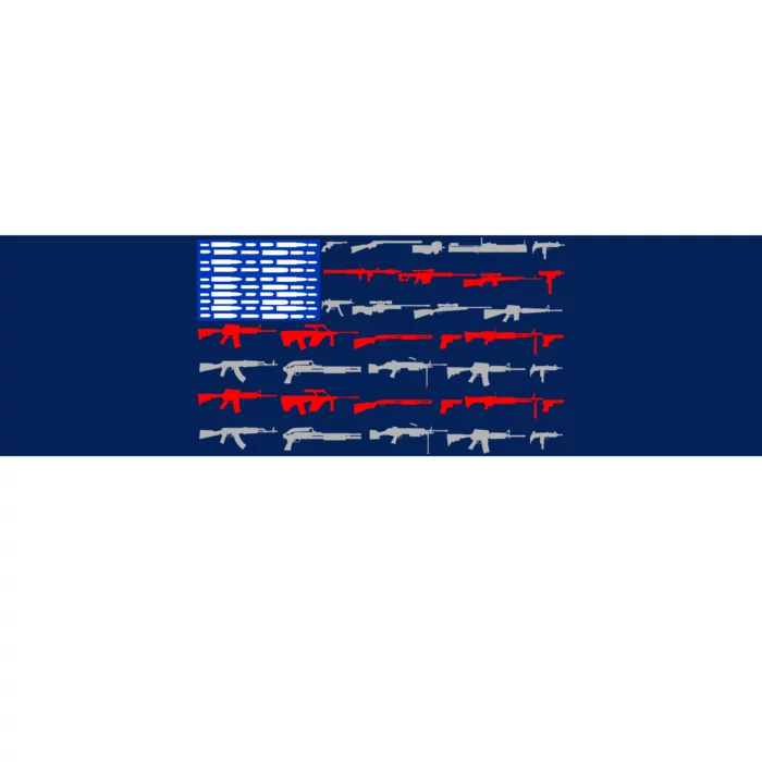 USA Flag: 2nd Amendment Gun Flag Rights Bumper Sticker