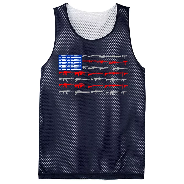 USA Flag: 2nd Amendment Gun Flag Rights Mesh Reversible Basketball Jersey Tank